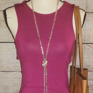 Plum Pink Bodycon Jersey Pencil Dress Crossback